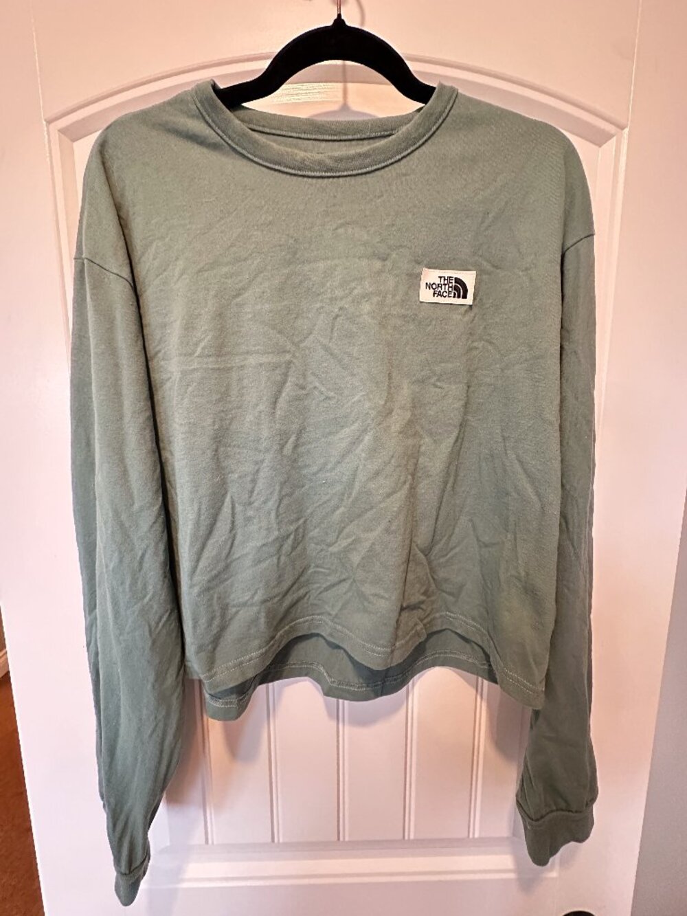 North Face Crop Long Sleeve Teal Gorpcore Hiking Fit XL